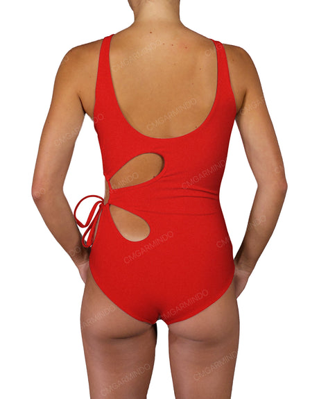 Crew Neck Left Flower One Piece