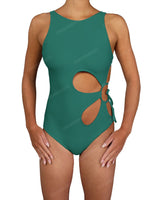 Crew Neck Left Flower One Piece