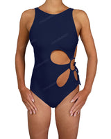 Crew Neck Left Flower One Piece