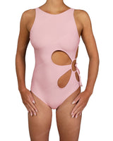Crew Neck Left Flower One Piece
