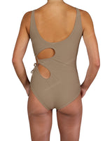 Crew Neck Left Flower One Piece