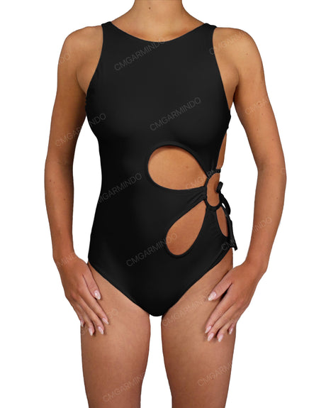Crew Neck Left Flower One Piece