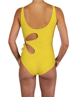 Crew Neck Left Flower One Piece