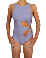 Crew Neck Left Flower One Piece