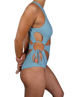 Crew Neck Binding Right Flower One Piece