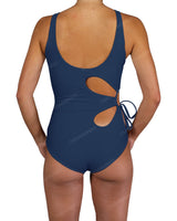 Crew Neck Binding Right Flower One Piece