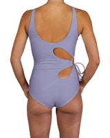 Crew Neck Binding Right Flower One Piece
