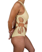 Crew Neck Binding Right Flower One Piece