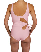 Crew Neck Binding Right Flower One Piece