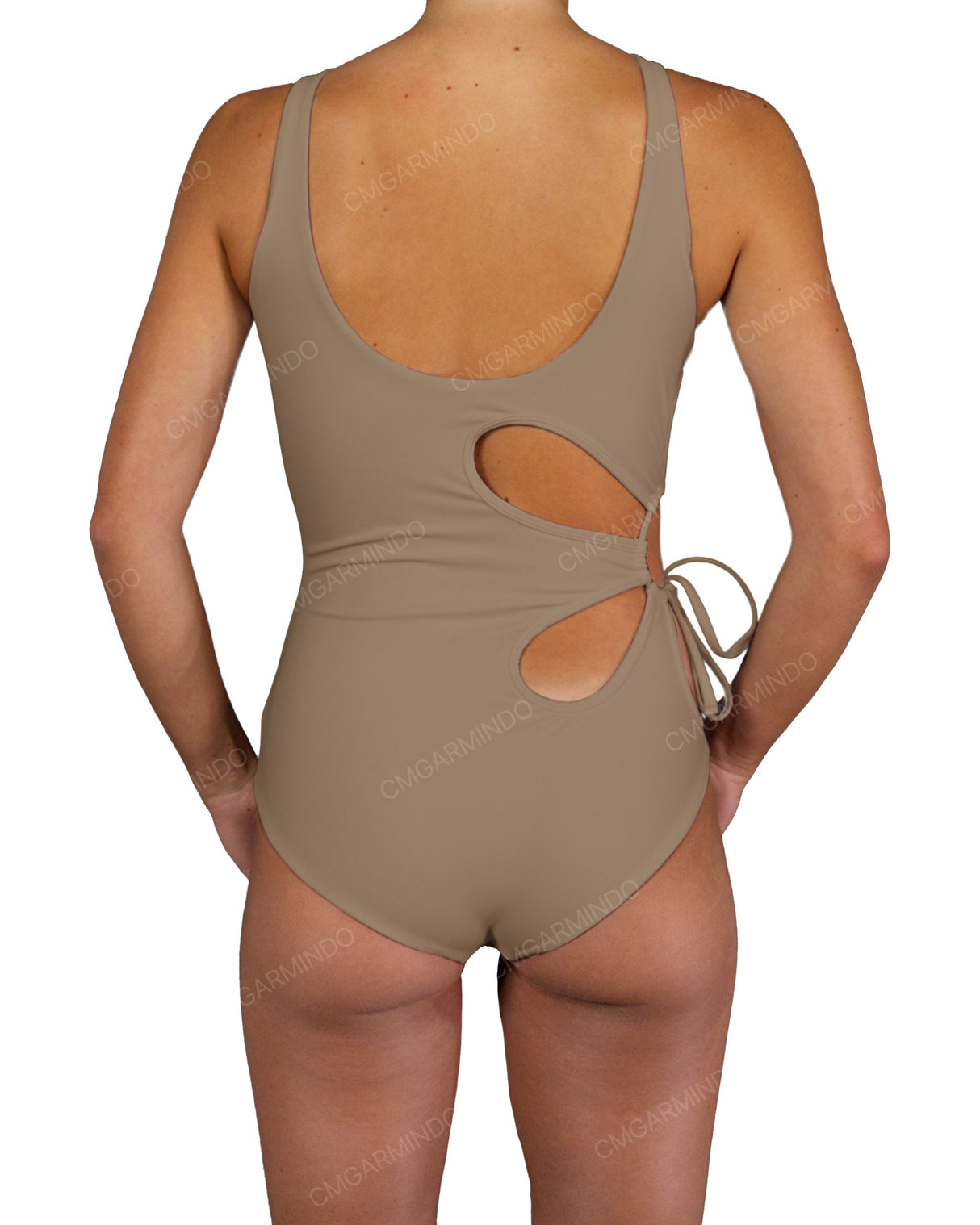 Crew Neck Binding Right Flower One Piece