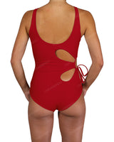 Crew Neck Binding Right Flower One Piece