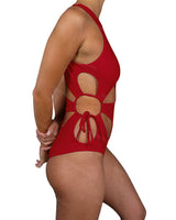 Crew Neck Binding Right Flower One Piece