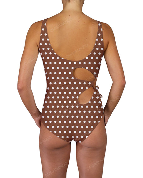 Crew Neck Binding Right Flower One Piece