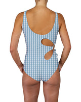 Crew Neck Binding Right Flower One Piece