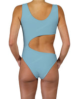 V-Neck Scrunched Cut Out One Piece