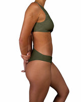 V-Neck Scrunched Cut Out One Piece