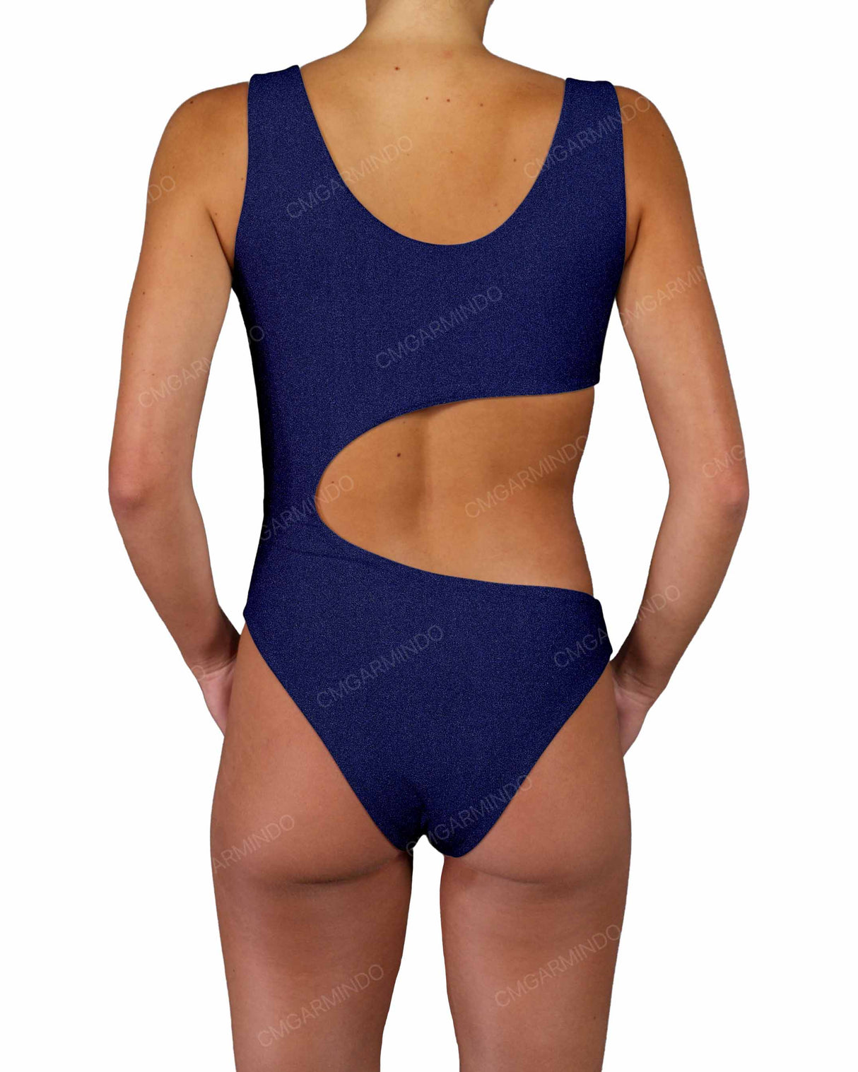 V-Neck Scrunched Cut Out One Piece