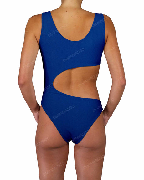 V-Neck Scrunched Cut Out One Piece