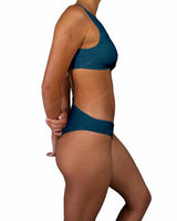 V-Neck Scrunched Cut Out One Piece