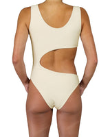 V-Neck Scrunched Cut Out One Piece