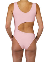 V-Neck Scrunched Cut Out One Piece
