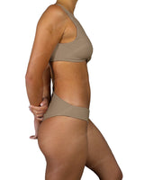 V-Neck Scrunched Cut Out One Piece