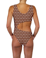 V-Neck Scrunched Cut Out One Piece