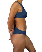 V-Neck Scrunched Cut Out One Piece