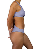 V-Neck Scrunched Cut Out One Piece