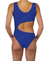 V-Neck Scrunched Cut Out One Piece
