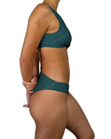 V-Neck Scrunched Cut Out One Piece