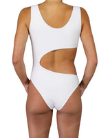 V-Neck Scrunched Cut Out One Piece