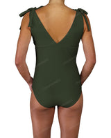 V-Neck Shoulder Tie One Piece