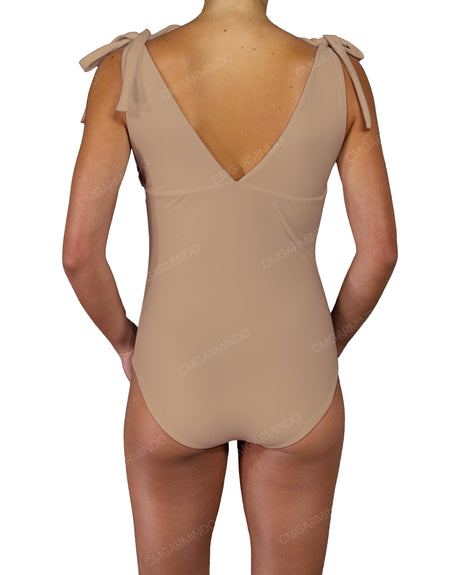 V-Neck Shoulder Tie One Piece