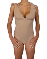 V-Neck Shoulder Tie One Piece