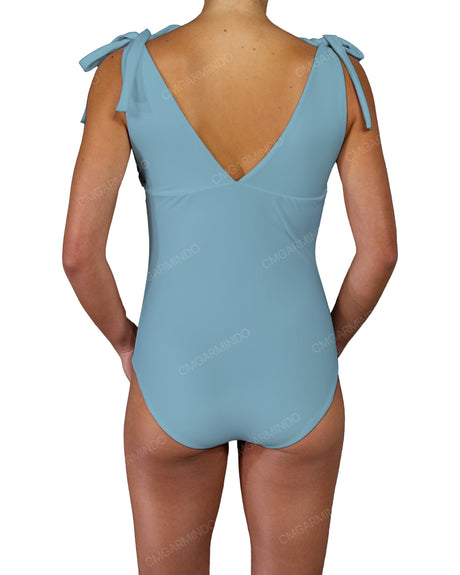 V-Neck Shoulder Tie One Piece