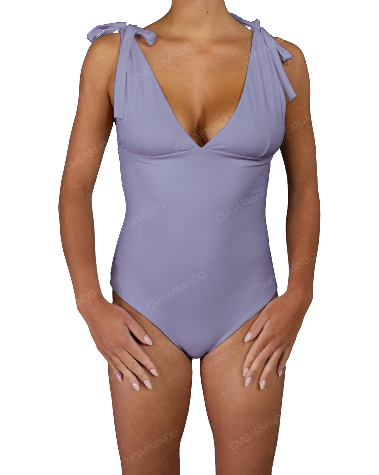 V-Neck Shoulder Tie One Piece