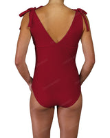 V-Neck Shoulder Tie One Piece