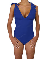 V-Neck Shoulder Tie One Piece