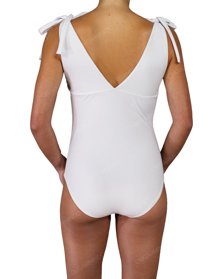 V-Neck Shoulder Tie One Piece