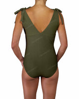 V-Neck Shoulder Tie One Piece