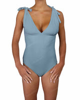 V-Neck Shoulder Tie One Piece