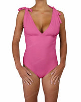 V-Neck Shoulder Tie One Piece