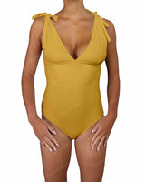 V-Neck Shoulder Tie One Piece