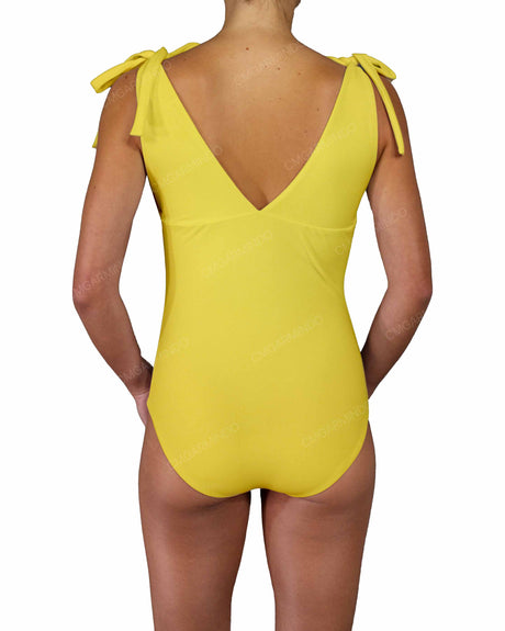 V-Neck Shoulder Tie One Piece