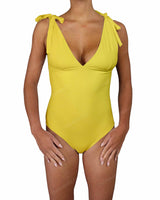 V-Neck Shoulder Tie One Piece