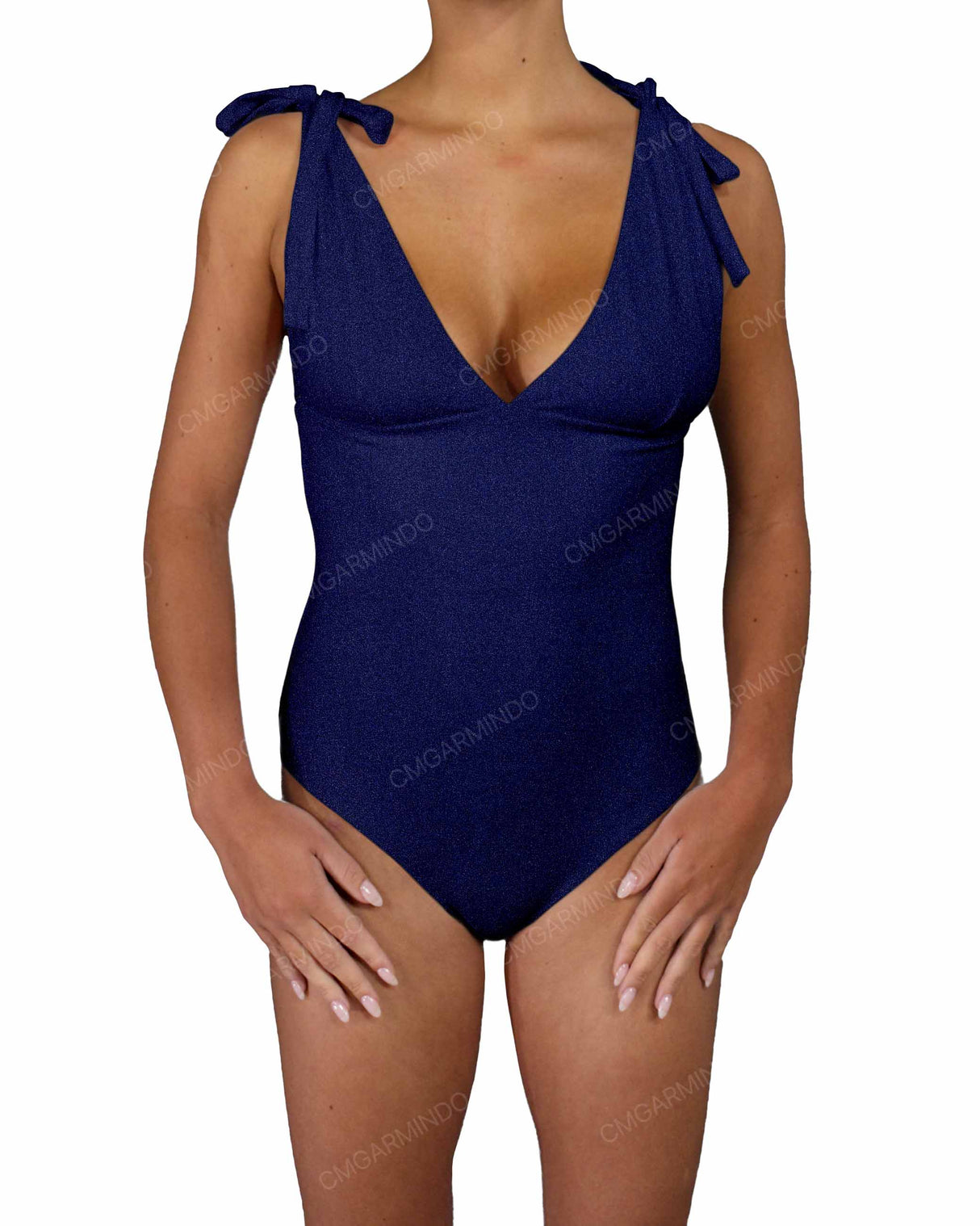 V-Neck Shoulder Tie One Piece