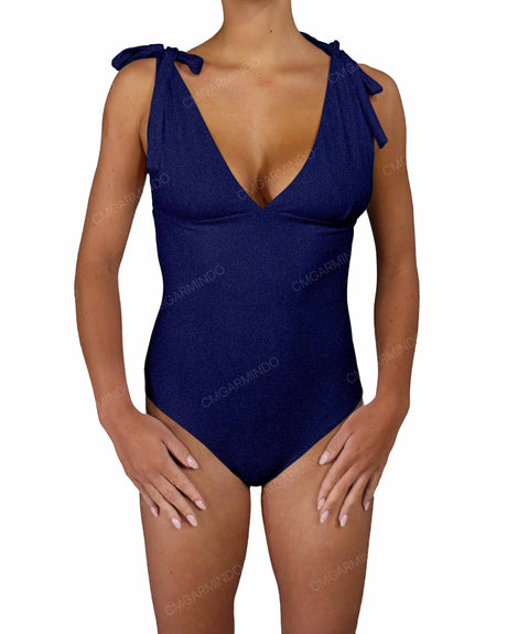 V-Neck Shoulder Tie One Piece