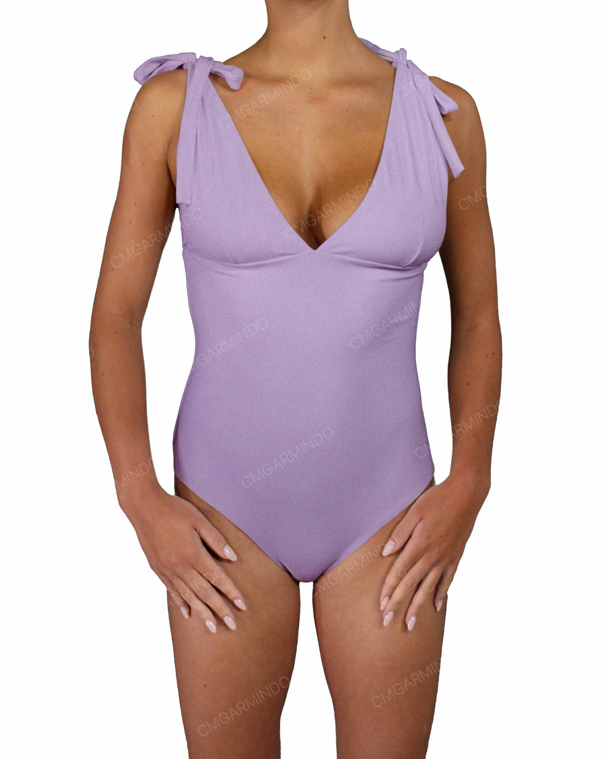 V-Neck Shoulder Tie One Piece