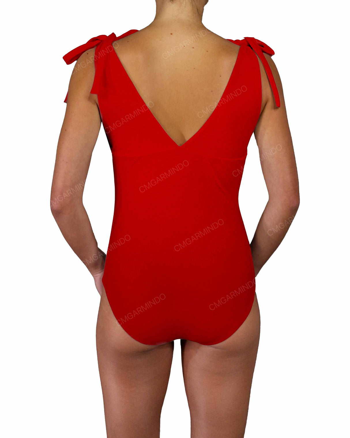 V-Neck Shoulder Tie One Piece